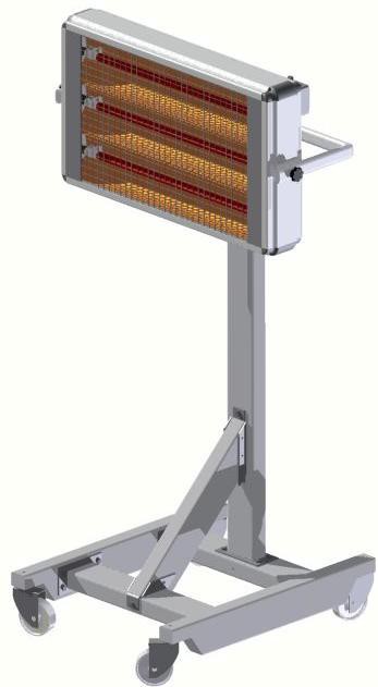 Chauffage Radiant / Rayonnant à Quartz 1200W Dema - Modèle D61008, Aluminium Argenté, Neuf